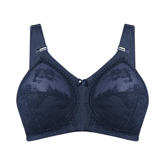 Afdoent Bras for Women Lace Adjustable Shoulder Strap Large Size Full Coverage Underwire Bra Breathable Lightweight