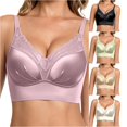 thumbnail image 1 of Afdoent Bras for Women Lace Push Up Racerback Bra Adjustable Straps Wirefree Seamless Comfy Everyday Bra, 1 of 5