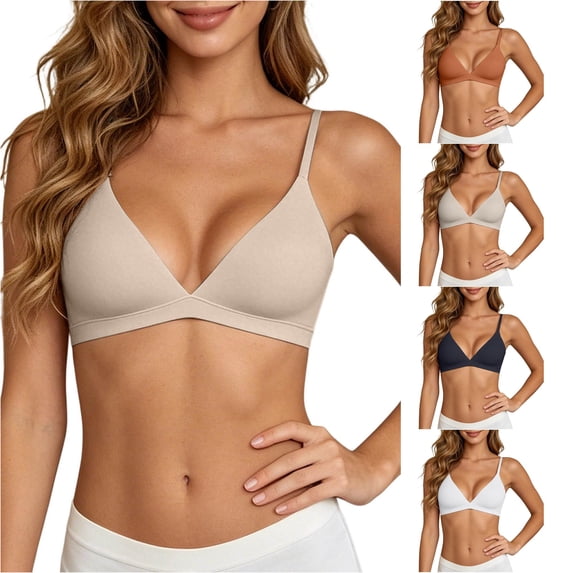 Afdoent Bras for Women Seamless Bra for Everyday Comfort Wireless Unlined Undergarment with Soft Breathable and Gentle Support