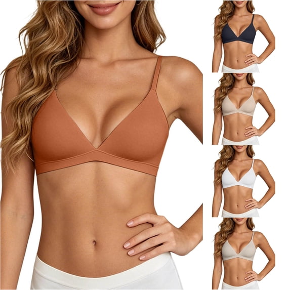 Afdoent Bras for Women Seamless Bra for Everyday Comfort Wireless Unlined Undergarment with Soft Breathable and Gentle Support