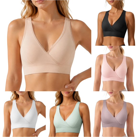 Afdoent Bras for Women Seamless Comfortable No Underwire Full Coverage Bralette for Everyday Wear Breathable