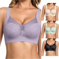 thumbnail image 1 of Afdoent Bras for Women Seamless Lace Backless Bra Push Up Lift Fixed Cup Vest Style Wireless Comfy Everyday Bra, 1 of 7