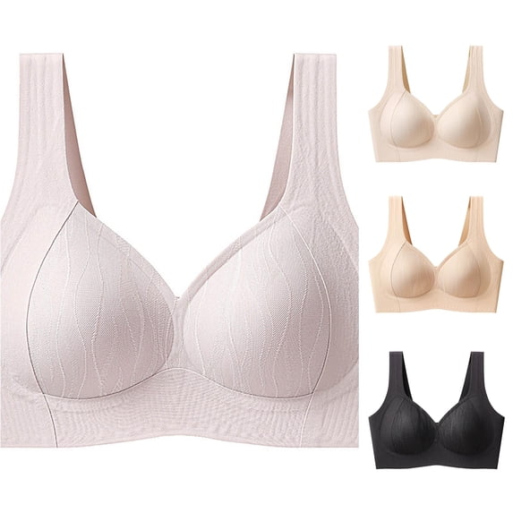 Afdoent Bras for Women Seamless Soft Support T Shirt Bra for Full Coverage Sagging Comfort Wireless Unlined Pullover Bralette