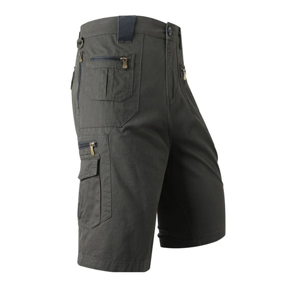 Afdoent Casual Pants For Men Cropped Pants Loose Straight Leg Summer Plus Size Trend Casual Knee Length Pants Bag Cargo Shorts Comfortable