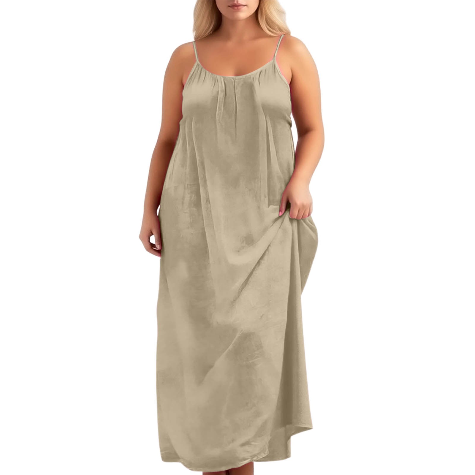 Backless Robe Women Afdoent Dresses For Women 2026 Plus Size Casual Dress Sleeveless Loose ...