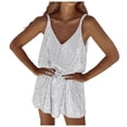 thumbnail image 1 of Afdoent Dresses For Women Comfortable Loose V Neck Spicy Girl Style Sling Dress Sequin Dress Beach Vacation Outfits Elegant, 1 of 7