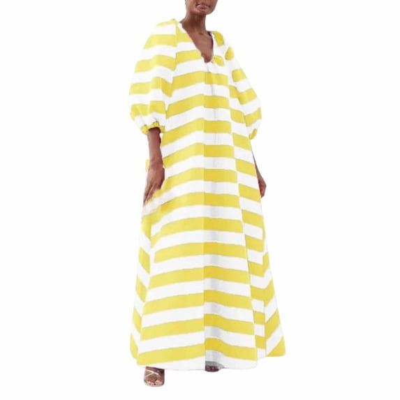 Afdoent Dresses For Women Casual Striped Dress With Sleeves And V Neck Relaxed Fit Flowy Summer Tunic Dress For Everyday Comfort Beach Vacation Clothes Classic
