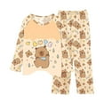 thumbnail image 1 of Afdoent Girls 2 Piece Outfits Girls Long Sleeve Pajama Soft Loungewear For Kids Cute Animal Printed Sleepwear Two Piece Outfit For Girls Comfortable Nightwear 4-5 Years, 1 of 4