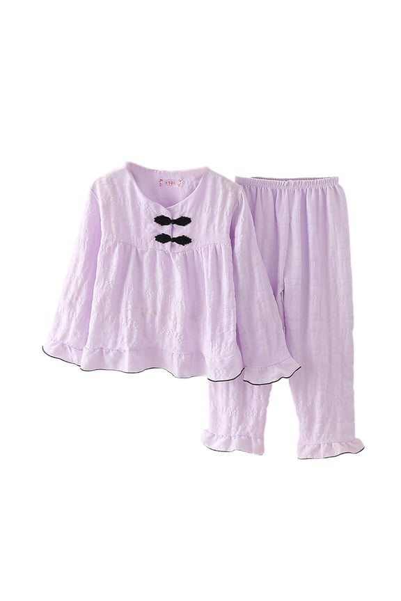 Girls 2 Piece Outfits Long Sleeve homewear Soft Cloud Two Piece Loungewear Cute Outfit For Toddler Kids