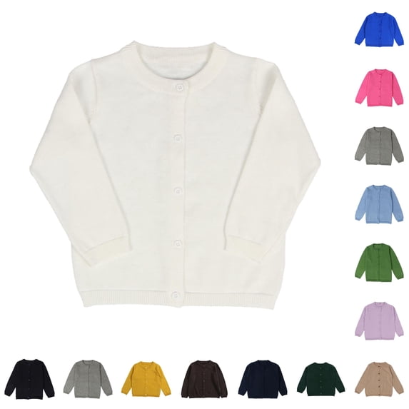 Afdoent Girls Cardigan Sweater Kids Long Sleeve Button Knit Solid Sweaters Tops Winter Warm Jacket 6Y