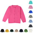 thumbnail image 1 of Afdoent Girls Cardigan Sweater Toddler Long Sleeve Button Knit Solid Sweaters Tops Winter Warm Jacket 18M, 1 of 3