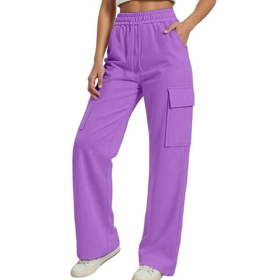 Afdoent Girls Cargo Pants With Side Pockets Elastic Waistband Drawstring Casual Trousers For Big Kids And Tweens Solid Color Joggers For Daily Wear 8-9 Years