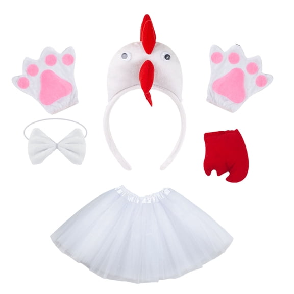 Afdoent Girls Clothes Fashion Adorable Girls 3D Chick With Headband Bow Tie And Dress For Party Pretend Play One Size