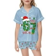 thumbnail image 1 of Afdoent Girls Clothes Fashion Girls Silk Feel Outfits 2 Piece Elegant Floral Printed Top And Shorts Comfortable Casual Playwear For Toddlers And Kids 2-3 Years, 1 of 4
