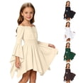 thumbnail image 1 of Afdoent Girls Dresses Casual Off Shoulder Ruffle Dress for Girls with Tie Straps Comfort, 1 of 7