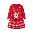 thumbnail image 1 of Afdoent Girls Dresses Christmas Knit Dress For Girls Long Sleeve Holiday Party Gown Festive Winter Sweater Dress With Elegant Design For 2-3 Years, 1 of 6