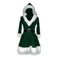 thumbnail image 1 of Afdoent Girls Dresses Toddler Kids Girls Suit Christmas Long Sleeves Hooded Belt Dress Outfits 8-10 Years, 1 of 8