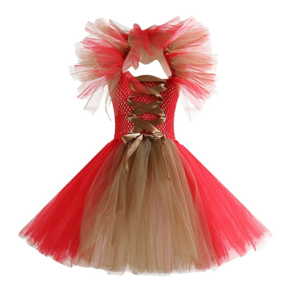 Afdoent Girls Fashion Dresses Child Girls Pageant Dress Christmas Party Point Gown Dresses Fashion Hairband Set 2-3 Years