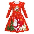thumbnail image 1 of Afdoent Girls Fashion Dresses Child Xmas Girls Dresses Party Dance Kids Christmas Long Sleeve Dress 5-6 Years, 1 of 3