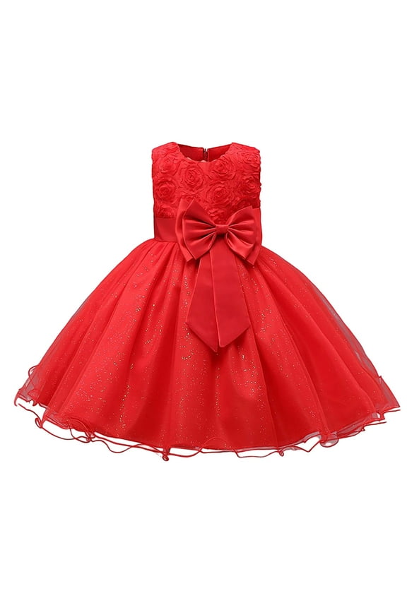 Girls Fashion Dresses Party Christmas Tutu Dress For Toddler Baby Formal Occasion Puffy Outfit 18-24 Months