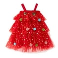 thumbnail image 1 of Afdoent Girls Fashion Dresses Toddler Baby Girl Christmas Dress Star Sequin Layered Tutu Dress Girls Cake Xmas Tree Dresses 18-24 Months, 1 of 3