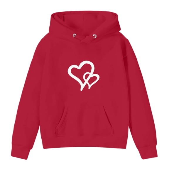 Afdoent Girls Hooded Graphic Printed Top Long Sleeve Pullover Shirt Cute Casual Crewneck Sweatshirt With Designs For Play And School Wear Everyday Outfits 4-5 Years