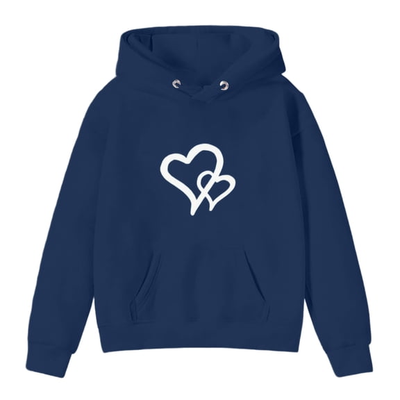 Afdoent Girls Hooded Graphic Printed Top Long Sleeve Pullover Shirt Cute Casual Crewneck Sweatshirt With Designs For Play And School Wear Everyday Outfits 5-6 Years