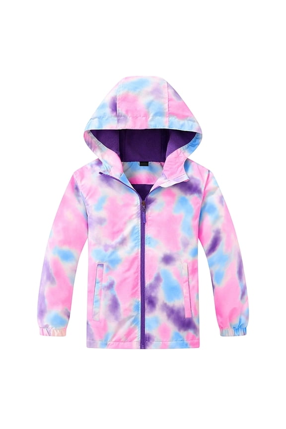 Girls Jacket Kids Lined Windbreaker Jacket For Outdoor Activities All Season Warm Softshell Raincoat For Girls And Boys 9-10 Years