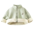 thumbnail image 1 of Afdoent Girls Jacket Reversible Jacket Winter Warm Outerwear Cozy Kids Lined Coat For 3-4 Years, 1 of 3