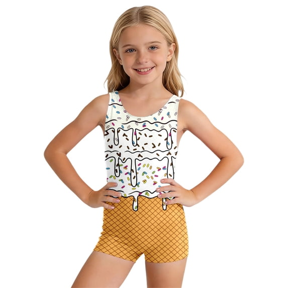 Afdoent Girls One Piece Swimsuits Kids Beach Swimwear For Girls With Comfortable Fit Summer Cute Swimwear