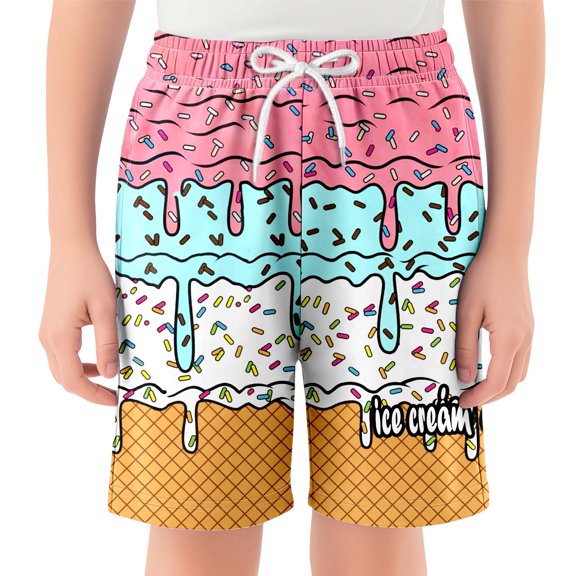 Afdoent Girls Pants Girls Casual Shorts Kids Ice Baseball Style With Elastic Waistband And Pockets For Everyday Wear 9-10 Years