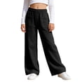 thumbnail image 1 of Afdoent Girls Pants Kids Cargo Pants With Multiple Pockets Comfortable Casual Trousers For Girls And Boys Play Outdoor Daily Wear Beach Vacation, 1 of 7
