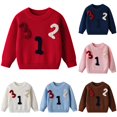 thumbnail image 1 of Afdoent Girls Sweaters Embroidered Soft Knit Sweater Kids Fall Pullover Sweaters Top Birthday Daily Wear 5-6 Years, 1 of 8