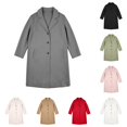 thumbnail image 1 of Afdoent Girls Winter Coat Solid Long Jacket Kids Button Front Casual Warm Outerwear for Fall Fashion Outfits, 1 of 5
