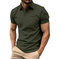 thumbnail image 1 of Afdoent Golf Polo Shirts For Men Leisure Zipper Lapel Solid Color Shirt Short Sleeve Sleeve Top Shirt Classic, 1 of 5
