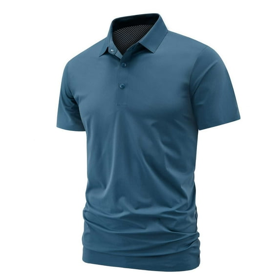 Afdoent Golf Polo Shirts For Men Summer Fashion Solid Color Ice Silk Shirt Lapel Business Clothes Classic