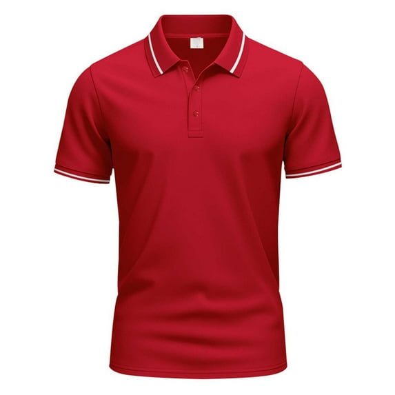 Afdoent Golf Shirts For Men Male Short Sleeve Solid Color Shirt Male Casual Polo Shirts Classic Fashion