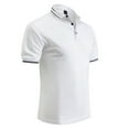 thumbnail image 1 of Afdoent Golf Shirts For Men Male Slim Fit Striped Shirt For Business Casual Wear Male Casual Polo Shirts Classic Fashion, 1 of 3