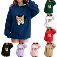 thumbnail image 1 of Afdoent Hoodies for Girls Cat Pouch Hoodie with Pockets Pet Carrier Pullover Animal Holder Long Sleeve Tops Fall Winter 9-10 Years, 1 of 9