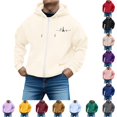 thumbnail image 1 of Afdoent Hoodies for Men Zip Up Hoodie Letter Print Long Sleeve Hooded Sweatshirt Loose Fit Casual Jacket Streetwear, 1 of 4