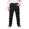 thumbnail image 1 of Afdoent Jeans For Boys Distressed High Street Fashion Casual Long Pants For Kids Comfortable Stretch Denim Trousers Spring Autumn Cute Streetwear Trousers 9-10 Years, 1 of 9
