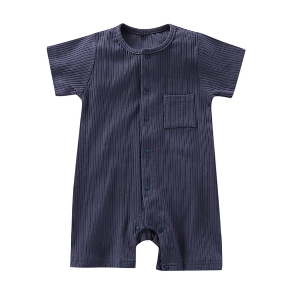 Afdoent Jumpsuits For Boys Girls Baby Boy Romper Clothes Solid Color Ribbed Bodysuit Outfits Comfortable Clothes