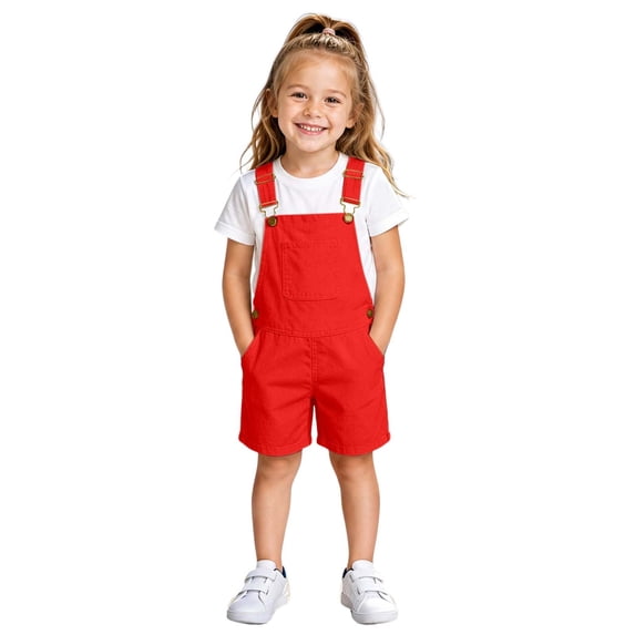 Afdoent Kids Overalls Boys And Girls Unisex Casual Solid Color Romper For Comfortable Everyday Wear Breathable Blend Pants For Children Streetwear