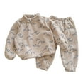 thumbnail image 1 of Afdoent Kids Toddler Girls Clothing Set Fall Outfits For Girl Boy Long Sleeve Top And Long Sweatpants 2Pcs 18-24 Months, 1 of 9