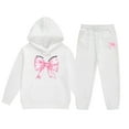 thumbnail image 1 of Afdoent Kids Toddler Girls Clothing Set Winter Hoodie And Joggers Comfy Casual Clothes With Stylish Print 12-13 Years, 1 of 4
