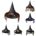 thumbnail image 1 of Afdoent Kids Witch Hat Boys Girls Halloween Witch Hats Accessory For Holiday Halloween Party Funny Decorative Props Classic, 1 of 4