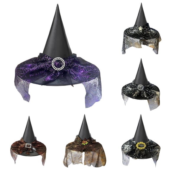 Afdoent Kids Witch Hat Boys Girls Halloween Witch Hats Accessory For Holiday Halloween Party Funny Decorative Props Novelty
