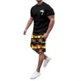 thumbnail image 1 of Afdoent Men's 2 Piece Short Set Mens Hawaiian Crew Neck Short Sleeve T Shirt And Printed Shorts Two Piece Set Vacation Beach Casual, 1 of 5