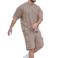 thumbnail image 1 of Afdoent Men's 2 Pieces Outfits Mens Everyday Wear Casual And Sporty Activities Versatile And Stylish Attire Spring And Summer Beach Clothes Fashion, 1 of 9