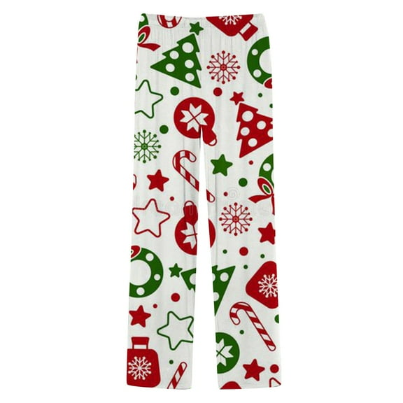 Afdoent Men's Casual Pants Christmas Mens Casual Pants Pajama With Drawstring And Pockets Fashion